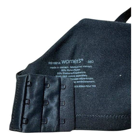 Warners Cloud 9 T-Shirt Bra 38D Underwire Lightly Lined Soft Adj Straps - Picture 9 of 9